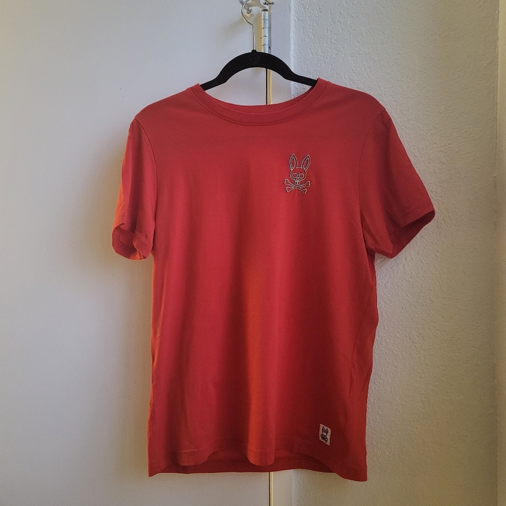 Red Psycho Bunny Logo Tee
